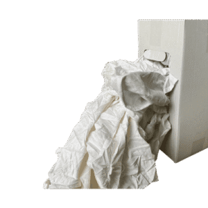 Essuyage issu du recyclage textile drap coton blanc Colis de 10kg.