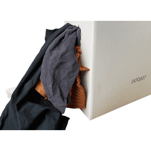 Essuyage chiffon issu du recyclage textile couleurs 8kg Colis de 8kg.