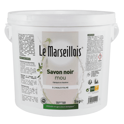 Savon noir mou Le Marseillois seau de 5L, colis de 2