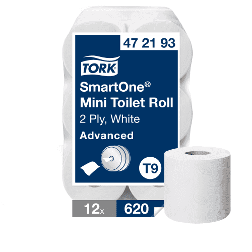 Papier toilette petit rouleau Ecolabel Tork blanc 111m prédécoupé 13,4 x 18 cmColis de 12 rouleaux de 620.