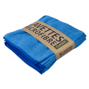 Lavette microfibre Tampel bleue 38x38cm Colis de 20 sachets de 5