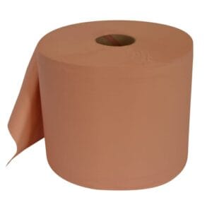 Bobine d'essuyage orangée Paredes 1500 formats 21x35cm EcolabelColis de 2 bobines de 1500.