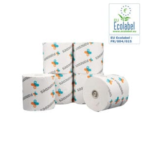 Essuie-mains rouleau blanc 200m certifié Ecolabel Paredes Colis de 6 rouleaux de 200m