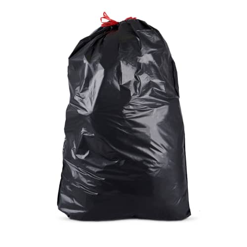 Sacs poubelle 110L noir 45µ lien coulissant Paredes  Colis de 6 rouleaux de 25