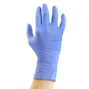 Gant à usage unique nitrile Paredes Ecofeeds bleu lavande non poudré taille S  Colis de 10 boîtes de 200