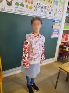 Tablier de peinture et travaux BIOCOMPOSTABLE Taille enfant Maternelle