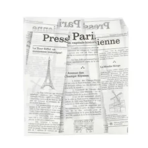 Sachet baggel papier blanc imprimé 17x18 cm MB Pack