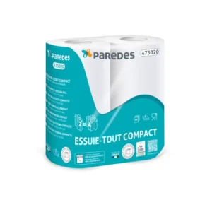 Essuie-tout ménager compact blanc 90 formats 22,4 x 23 cm Ecolabel Paredes