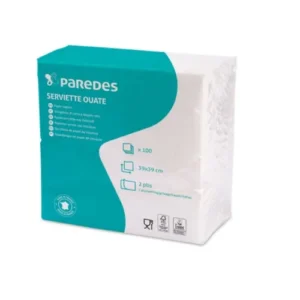 Serviette papier 39x39 cm 2 plis blanche Ecolabel Paredes